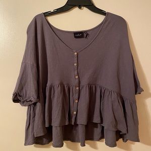 Urban outfitters cropped peplum top